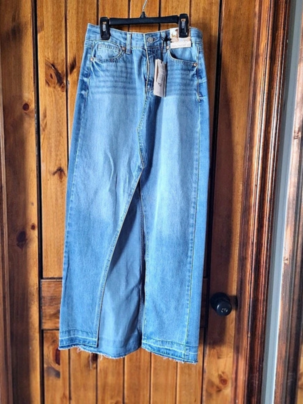Sincerely Jules High Slit Maxi Skirt Denim Maxi Skirt in Blue NWT